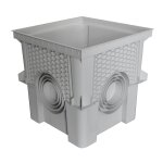 R�hausse pour collecteur deaux pluviales - 30x30 cm - gris - poly�thyl�ne - installation facile