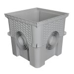 R�hausse pour collecteur deaux pluviales - 40x40 cm - gris - poly�thyl�ne - installation facile