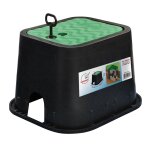 Regard de visite rectangulaire - polypropylne - noir / vert - accs simplifi - rsistant aux intempries ...