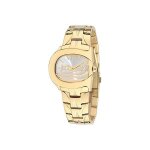Montre - just cavalli - ceinture - pvd or jaune - cadran argent - 37 mm