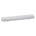 R�glette led �tanche 2 tubes led 230v 2x9w 2000lm 60cm grise gefom 600