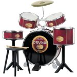 Reig batterie - grosse caisse - tambours 2 sons et cymbale - baguettes pros
