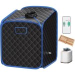 Relax4life 1000w sauna  vapeur portable 2l cabine de sauna pliable  domicile temprature rglable tlcomman ...