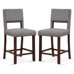 Relax4life lot de 2 chaises rembourrés de bar avec dossier tabouret haute en bois d?hévéa avec repose ... Relax4life lot de 2 chaises rembourrés de bar avec dossier tabouret haute en bois d?hévéa avec repose ...