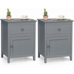 Relax4life lot de 2 table de chevet avec tiroir & porte magn�tiquetable de nuit pour salon chambre entr�e ...