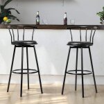 Relax4life lot de 2 tabourets de bar pivotant universel avec dossier & repose - pied siège pivotant à ... Relax4life lot de 2 tabourets de bar pivotant universel avec dossier & repose - pied siège pivotant à ...