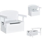 Relax4life 3 en 1 banc de coffre  jouets en bois transformable table et chaise banc banquette coffre ...