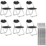 Relax4life lot de 6 chaise pliante en m�tal & si�ge rembourr� chaise portable avec poign�e chaise d?invit� ...