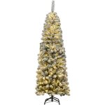 Relax4life arbre de noël led 184cm au crayon floqué de neige base pliable en métal sapin de noël pour ... Relax4life arbre de noël led 184cm au crayon floqué de neige base pliable en métal sapin de noël pour ...