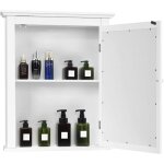 Relax4life armoire murale salle de bain avec miroir 56x145x69cm meuble rangement en mdf porte magntique ...