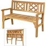 Relax4life banc de jardin pliant certifi fsc banc 2 places en bois dacacia banc dcoratif charge max. ...