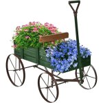 Relax4life brouette décorative en bois - 4 roues en métalchariot à fleurs capacité de charge 15kg pour ... Relax4life brouette décorative en bois - 4 roues en métalchariot à fleurs capacité de charge 15kg pour ...