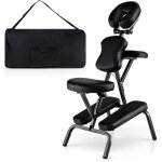 Relax4life chaise de massage pliante hauteur réglable 110 - 120 cm chaise portable avec sac de transport ... Relax4life chaise de massage pliante hauteur réglable 110 - 120 cm chaise portable avec sac de transport ...