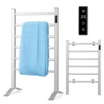 Relax4life chauffe - serviettes �lectrique 105w montage mur / sol s�che - serviettes salle de bain avec ...