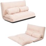 Relax4life chauffeuse 2 places pliable en velours ctel rglable  6 positions avec 2 oreillers housse ...