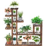 Relax4life Étagère à fleurs en bois support de pots avec grande capacité porte - plantes extérieur & ... Relax4life Étagère à fleurs en bois support de pots avec grande capacité porte - plantes extérieur & ...