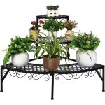 Relax4life �tag�re � fleurs - porte - plante � 3 niveaux en fer forg� d�coratif pour maison - jardin ...