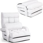 Relax4life fauteuil convertible à accoudoir et dossier réglable à 5 positions chauffeuse 1 place fauteuil ... Relax4life fauteuil convertible à accoudoir et dossier réglable à 5 positions chauffeuse 1 place fauteuil ...