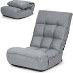 Relax4life fauteuil paresseux bas r�glable dossier 4 position charge 140kg chauffeuse convertible lin ...