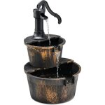 Relax4life fontaine ext�rieure de jardin � 2 niveaux �coulement d?eau ajustable fontaine r�tro en cascade ...