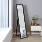 Relax4life grand miroir sur pied 147x29cm avec cadre en mdf et verre antidflagrant grand miroir mural ...