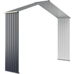 Relax4life kit dextension dabri de jardin en acier galvanis� 867 extension pour cabane de jardin pour ...