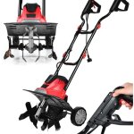 Relax4life motobineuse lectrique 1200 w  365 rpm largeur de travail 35 cm et 4 lames poigne pliable ...