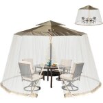 Relax4life moustiquaire portable cylindrique pour parasol 25 - 3m 2 fermetures clair & cordon de serrage ...