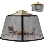 Relax4life moustiquaire portable cylindrique pour parasol 25 - 3m 2 fermetures clair & cordon de serrage ...