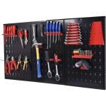 Relax4life panneaux muraux pour rangement doutils tableau perfor� datelier support en fer fix�e 120 x ...