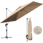 Relax4life parasol déporté 3x3m rotative à 360° parasol imperméable anti - uv 7 positions inclinable ... Relax4life parasol déporté 3x3m rotative à 360° parasol imperméable anti - uv 7 positions inclinable ...