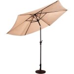 Relax4life parasol droit inclinable hexagonal �300cm en toile ultra �paisse et tube en acier inoxydable ...