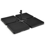 Relax4life pied de parasol carr� d�port� en hdpe remplir 52 l deau / 78 kg de sable dalle parasol lourd ...