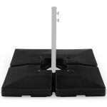 Relax4life pied de parasol carr� d�port� en hdpe remplir 80 l deau / 108 kg de sable dalle parasol lourd ...