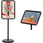 Relax4life porte - affiche a3 hauteur rglable et rotatif 360 cadre en aluminium prsentoir affiche ...