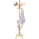 Relax4life porte - manteau sur pied en bois massif avec 12 crochets penderie portant avec porte - parapluie ...