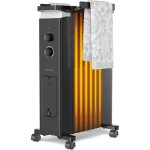 Radiateur  bain d?huile lectrique 1500w - relax4life - 7 lments - fonction d?humidification - 3 puissances ...