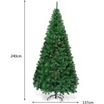 Sapin de noël artificiel - relax4life - 240cm - arbre de noël en pvc - 1138 branches - pied en métal ... Sapin de noël artificiel - relax4life - 240cm - arbre de noël en pvc - 1138 branches - pied en métal ...