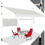 Relax4life store banne 400x125cm sans perçage hauteur réglable 2 - 3m avec manivelle auvent balcon rétractable ... Relax4life store banne 400x125cm sans perçage hauteur réglable 2 - 3m avec manivelle auvent balcon rétractable ...