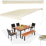 Relax4life store banne rtractable 36 x 3 m en alu auvent en polyester avec manivelle angle rglable ...