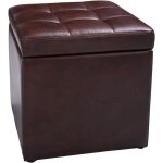Relax4life tabouret pouf de rangement 40x40x40cm en cuberepose - pieds en bois&pu cuir pieds antidétapants& ... Relax4life tabouret pouf de rangement 40x40x40cm en cuberepose - pieds en bois&pu cuir pieds antidétapants& ...