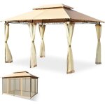 Relax4life tonnelle de jardin 3 x 3 m avec 4 parois avec moustiquaire et toiles amovibles imperméables ... Relax4life tonnelle de jardin 3 x 3 m avec 4 parois avec moustiquaire et toiles amovibles imperméables ...