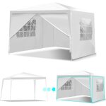Relax4life tonnelle de jardin extrieur 3x3m tente de reception avec 4 parois bche pe rsistant aux ...
