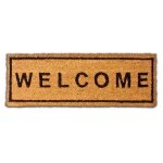 Paillasson - relaxdays - 10016749 - imprim welcome - fibre de coco - rectangulaire 75x25cm