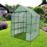 Serre de jardin - relaxdays - 10018889 - protection pluie vent froid - 8 �tag�res - facile � monter