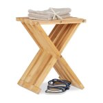 Relaxdays 10021853 tabouret bas pliant en bambou aspect naturel pliable gain de place assise enfants ...