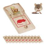 Relaxdays tapette � souris en lot de 12 pi�ges classiques r�utilisables sans poison sourici�re m�tal ...