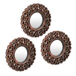 Relaxdays lot de 3 miroirs décoration style baroque salon entrée diamètre : 25 cm cadre en plastique ... Relaxdays lot de 3 miroirs décoration style baroque salon entrée diamètre : 25 cm cadre en plastique ...