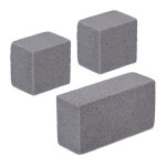 Relaxdays lot de 3 pierres ponces accessoires pour barbecue four 2 tailles rutilisables efficaces briques ...