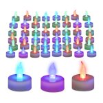 Bougie led flamme changement couleurs lot de 48 bougie de table électrique déco fête piles coloré Bougie led flamme changement couleurs lot de 48 bougie de table électrique déco fête piles coloré